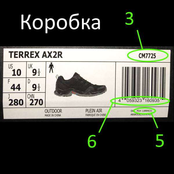 Этикетка на коробке