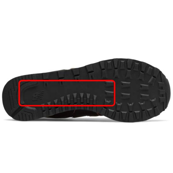 Пример рисунка подошвы на оригинальных New Balance